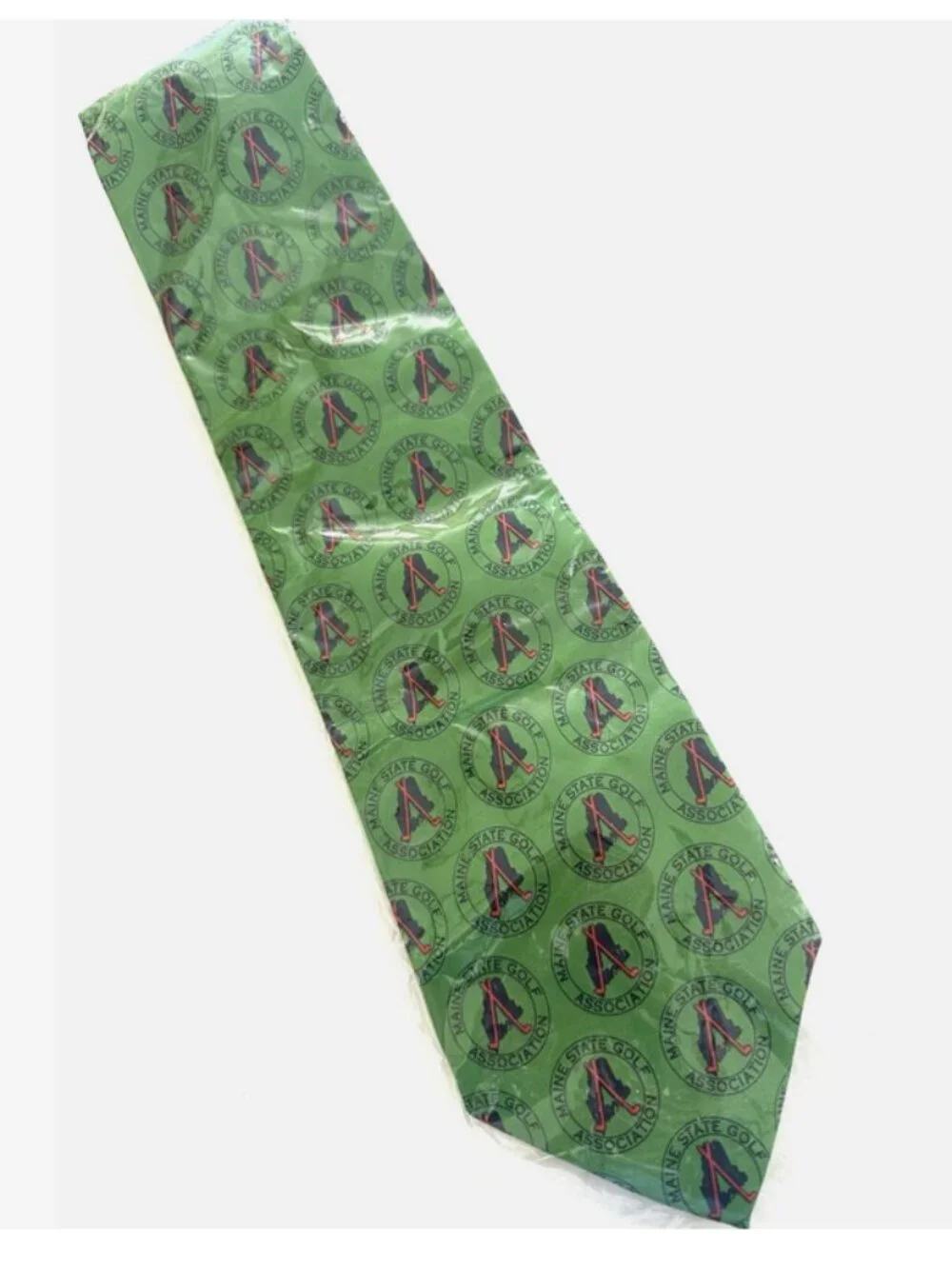 MAINE STATE GOLF ASSOC Neck Tie NIB Green